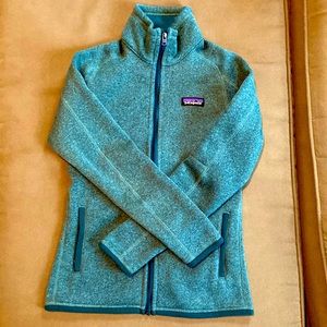 Patagonia zip up better sweater jacket full zip teal XS